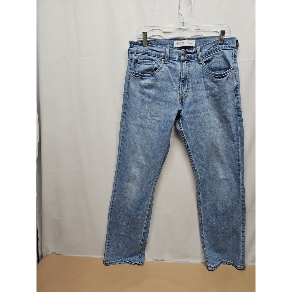 Levi's Mens Blue Relaxed Fit Strauss Signature Stretch Denim Jeans Size 32x32 - Picture 3 of 16